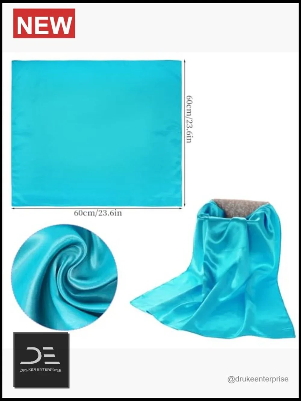 Satin Square Scarf Ribbon Neck Scarf Costume Accessory